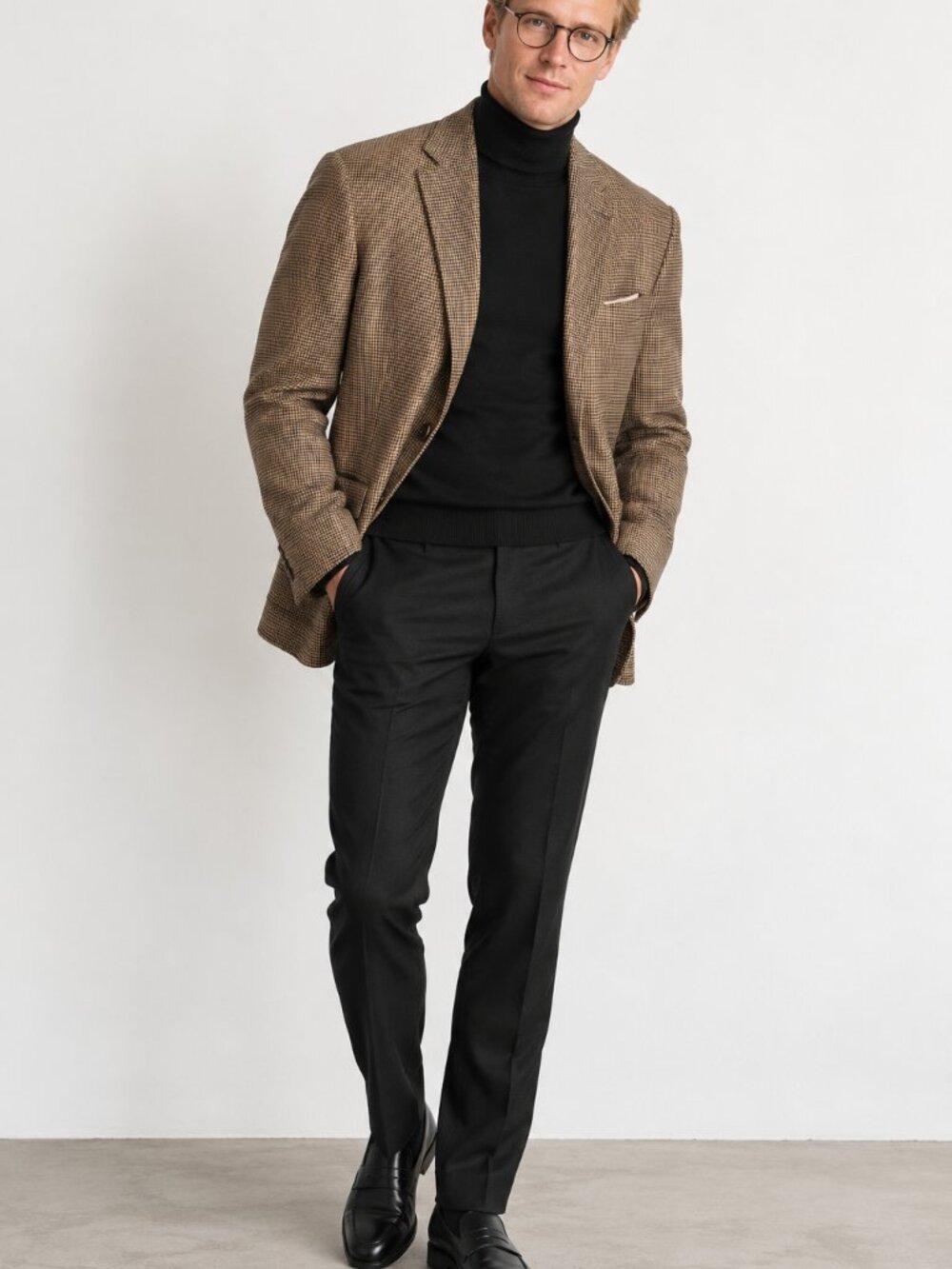 Italian Luxury! Ermenegildo Zegna Cashmere Blend Houndstooth Sport Coat
